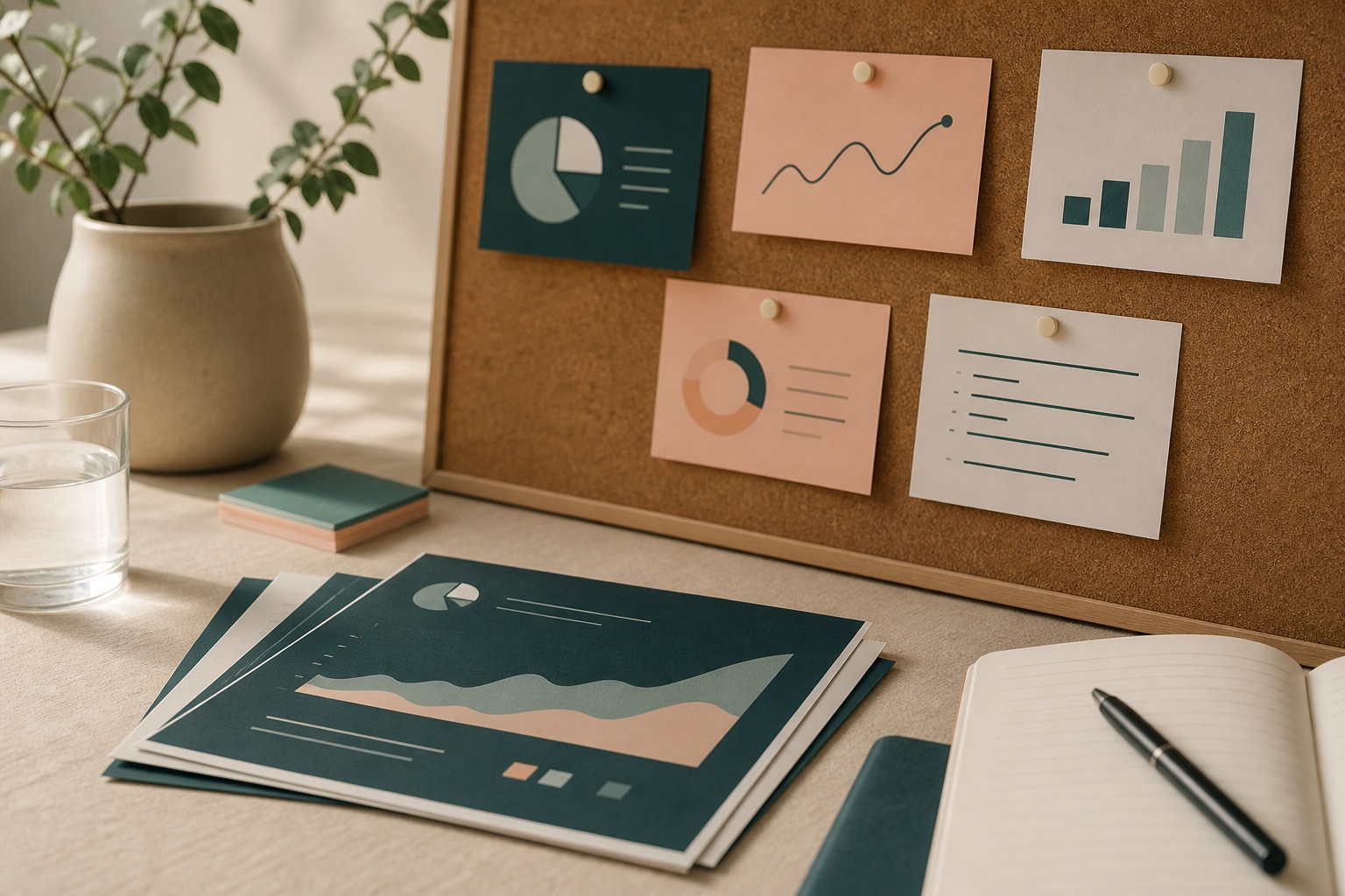 Demo-day pitch cards and mentor feedback notes